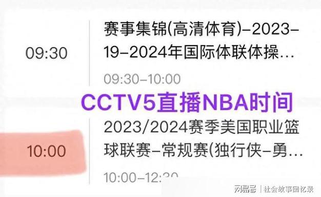 中央CCTV5直播NBA的相关图片